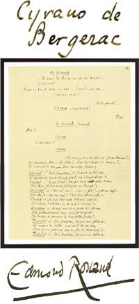 Cyrano de Bergerac Tableau Manuscrit