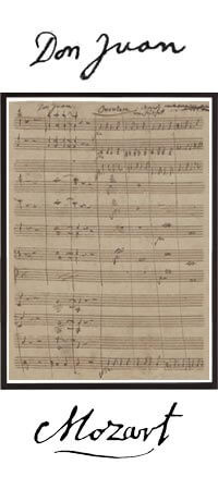 Don Giovanni - manuskript von Wolfgang Amadeus Mozart
